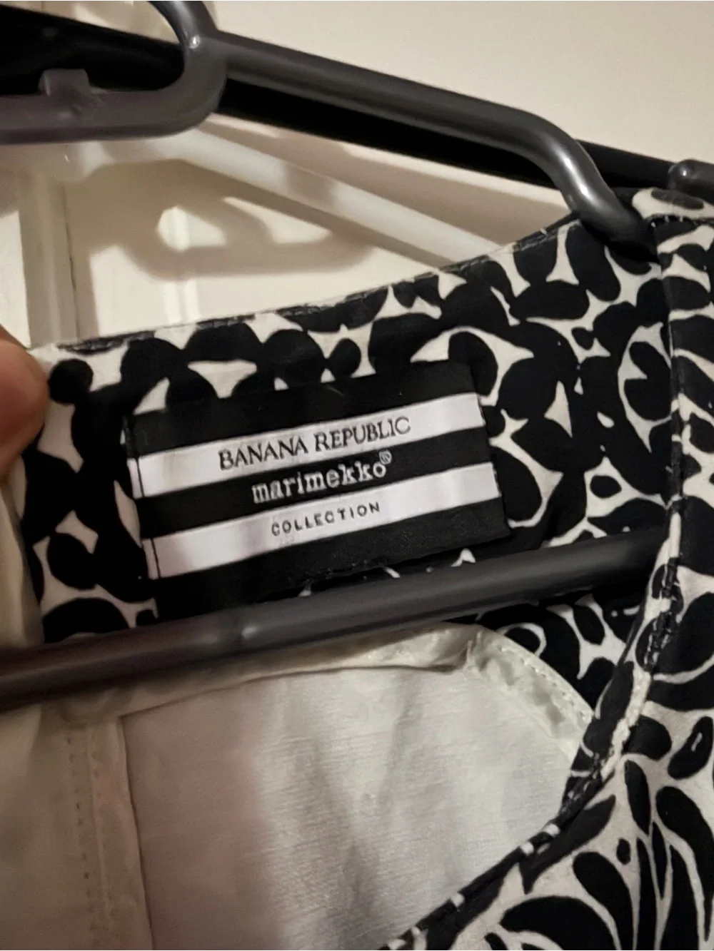 Marimekko Black & White Patterned Sleeveless Dress - Picture 3 of 3